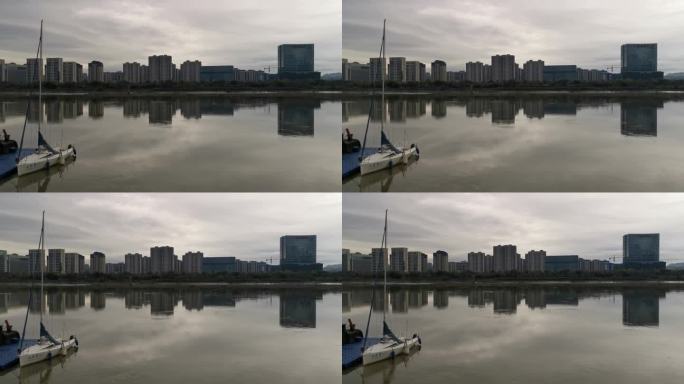 雨后江景