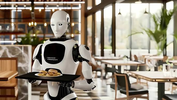 机器人咖啡馆/机器人服务员