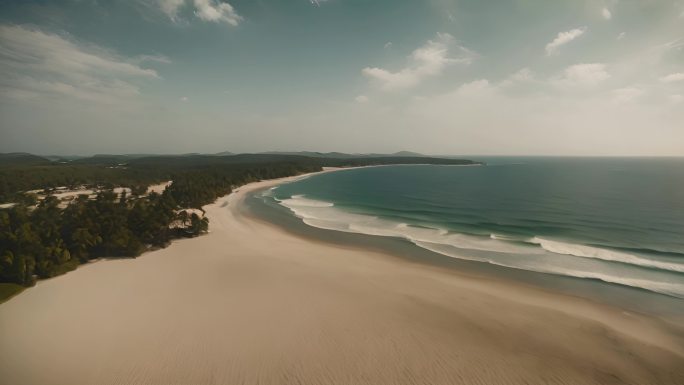 沙滩海滩海岸线4K视频素材