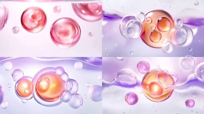 分子精华护肤品精华球细胞分子化妆广告