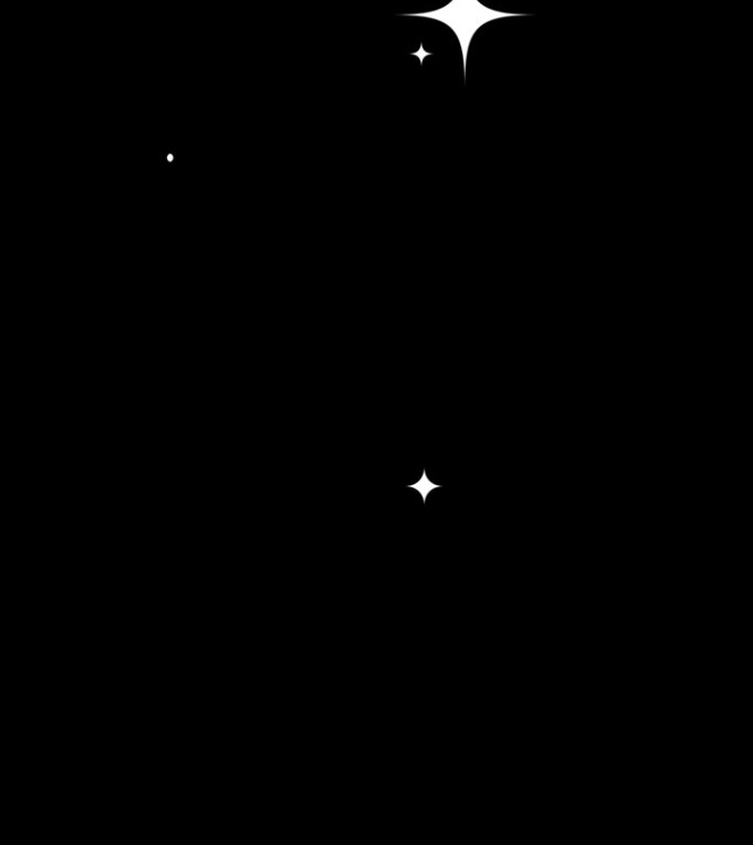 垂直闪烁的星星动画卡通矢量平面白色循环
