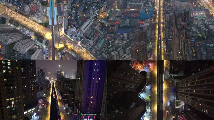 武汉地铁1号线夜间行驶