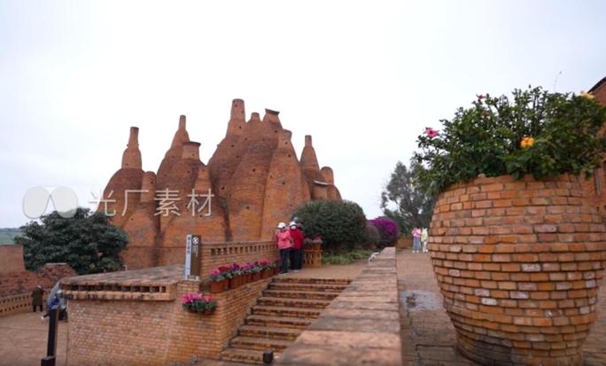 云南弥勒东风韵风景区万花筒红砖建筑群合集