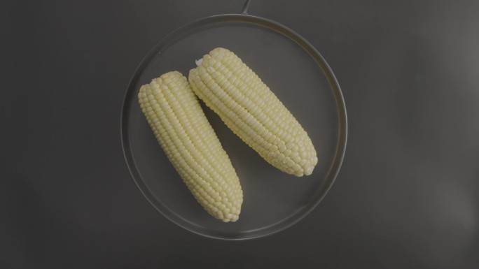 垂直拍摄玉米蔬菜食物美食食材旋转4K