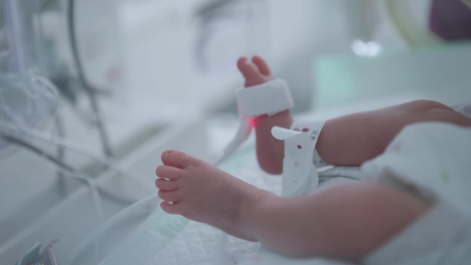 儿童医院新生儿病房看护照料新生儿护士喂奶