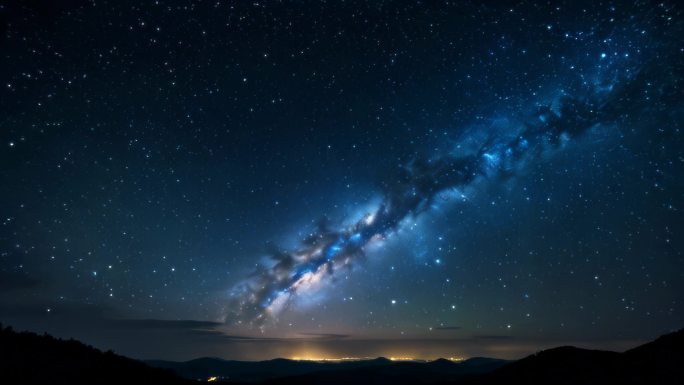 银河天空夜晚夜景氛围宇宙空间舞台背景10