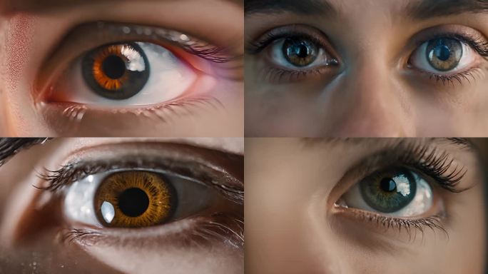 各类眼睛眼神特写 4K视频素材