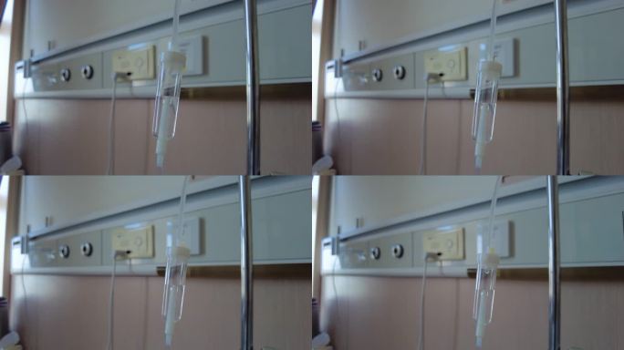 医院病人挂盐水视频素材