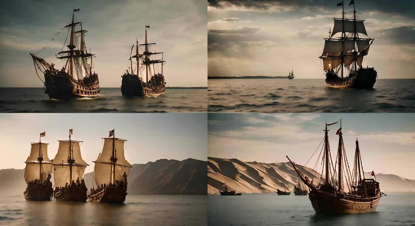 古船航海视频素材