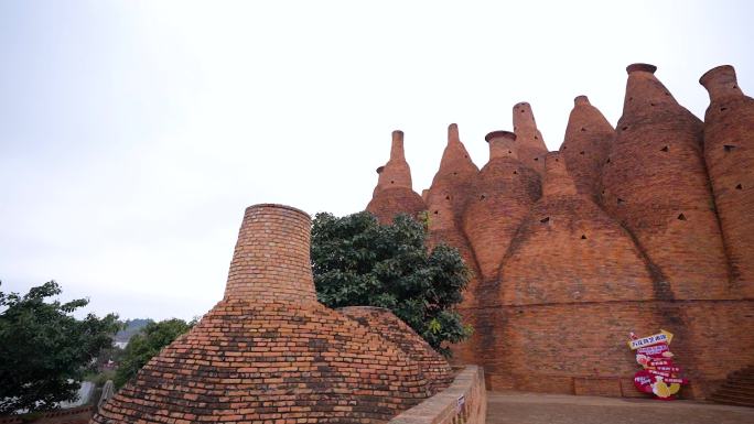 云南弥勒东风韵风景区万花筒红砖建筑群21