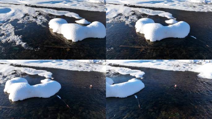 大兴安岭不冻河雪景