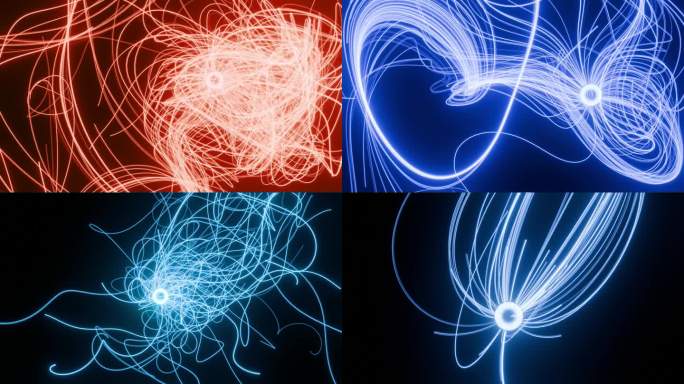 九种炫酷粒子线条动画