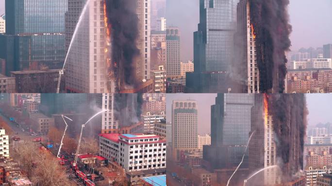 火灾 救援 消防 安全 高楼 城市 起火