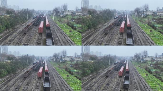 航拍贵阳市白云区废弃铁路