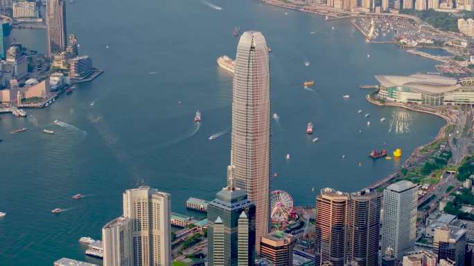 香港维多利亚港建筑航拍 【4k60】