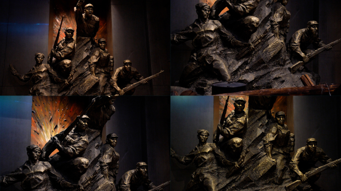 八路军红军抗日战争雕像