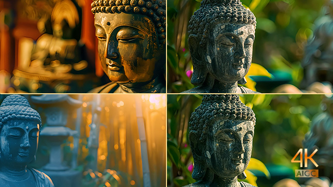 佛像石刻 静心禅意 佛教艺术 心灵感悟