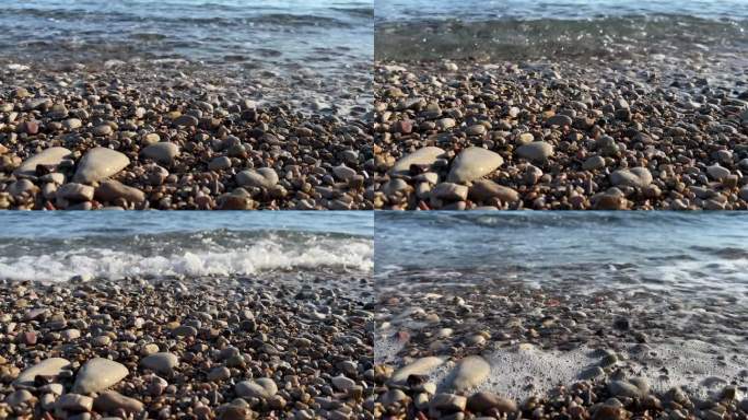 潮湿的鹅卵石和平静的大海拉近了距离。小时刻的快乐