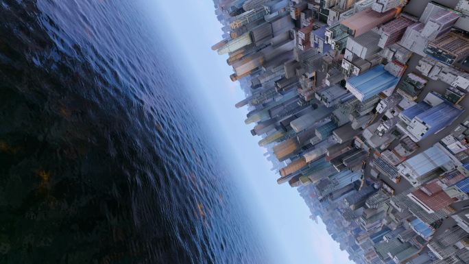 海面镜像城市