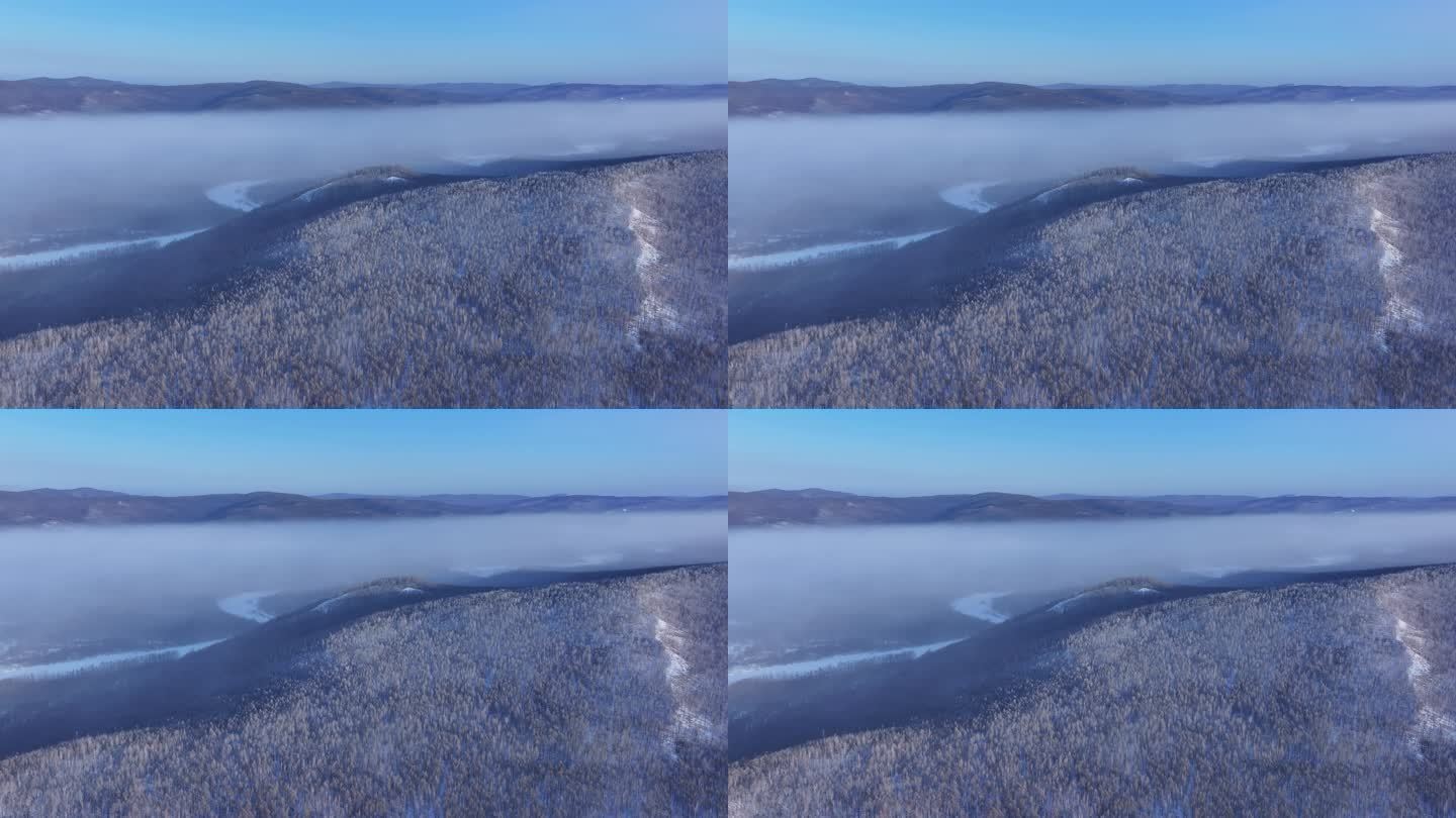 航拍冬季云海雾凇视频素材 (21)