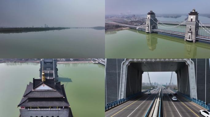 高清万福大桥航拍穿越视频