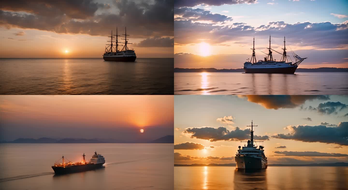 轮船邮轮航海运输视频素材