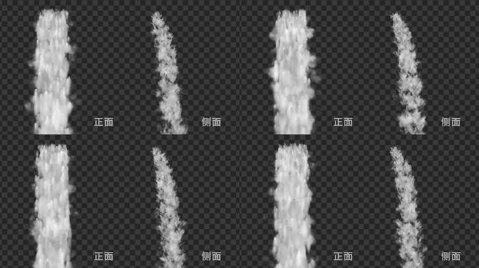 2组瀑布泄洪特效素材带透明通道