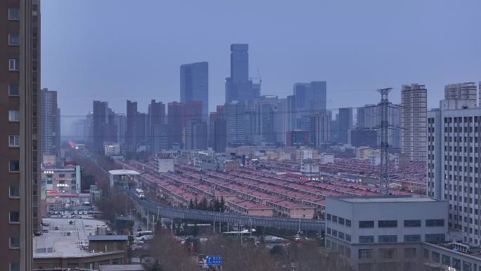 西安新地标高新云巴轨道交通运输城市夜景