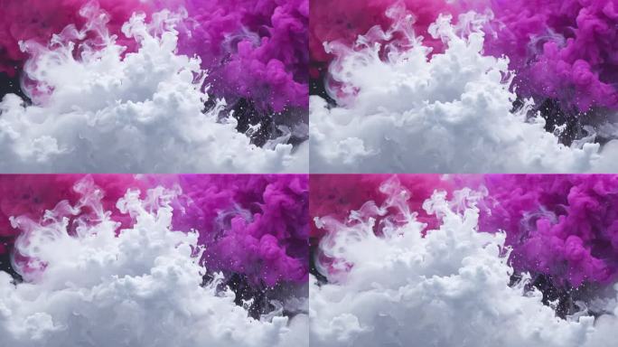 抽象艺术颜料烟雾水墨喷溅扩散特效片头