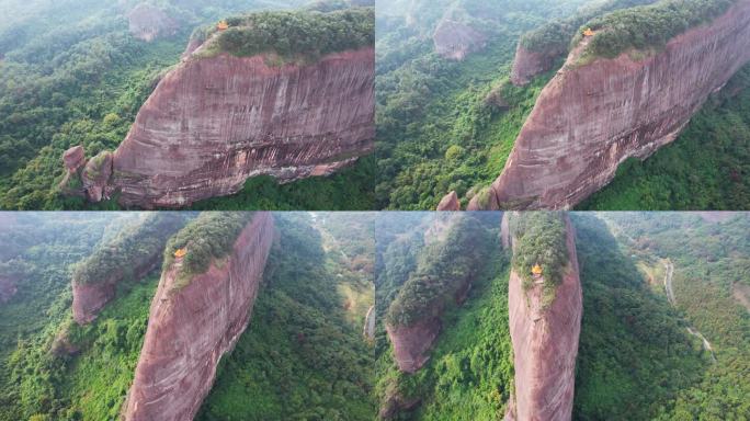 韶关自然风光丹霞山地质奇观丹霞地貌航拍