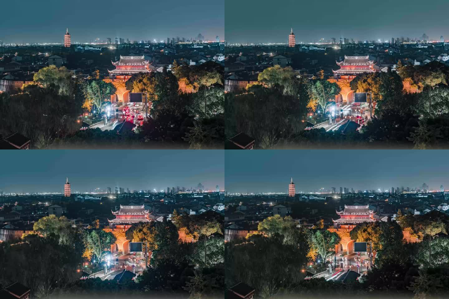 阊门北寺塔夜景