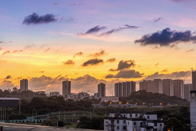 6K城市日落夜景延时摄影