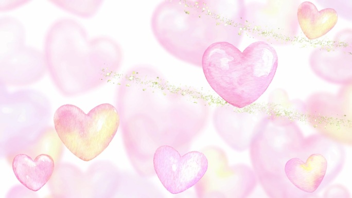 一个奇妙而可爱的循环动画，粉红色的心出现和消失。