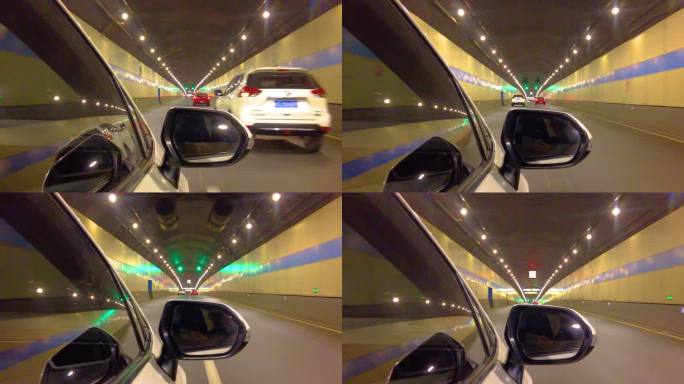 汽车在隧道里行驶视频素材4