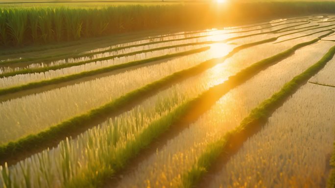 金色梦田：阳光下稻田的生命之歌