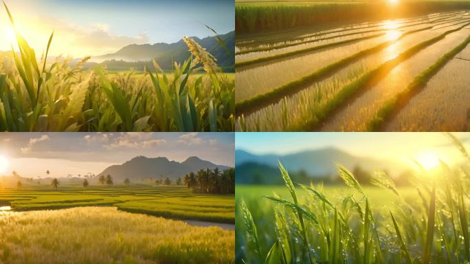 金色梦田：阳光下稻田的生命之歌