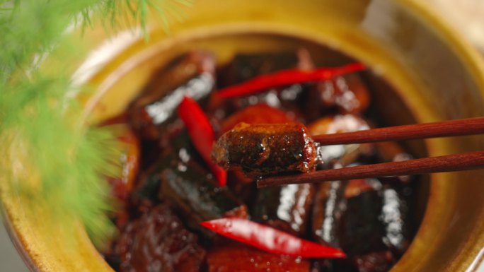 红烧肉猪肉美食美味食物中国菜特写