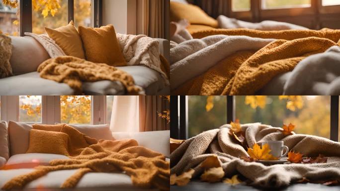 秋日里的毛毯