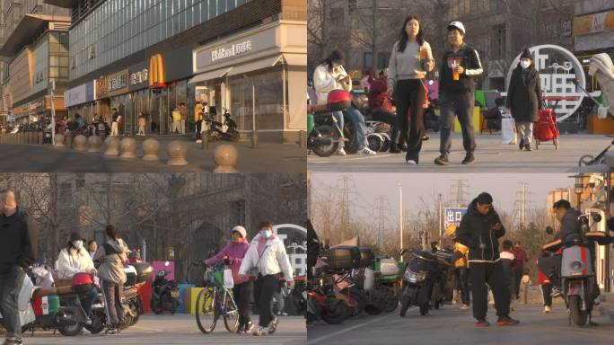 城市人文市井小孩子玩耍逛街遛弯都市生活