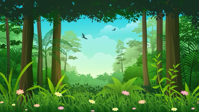 9款mg动画森林树木场景