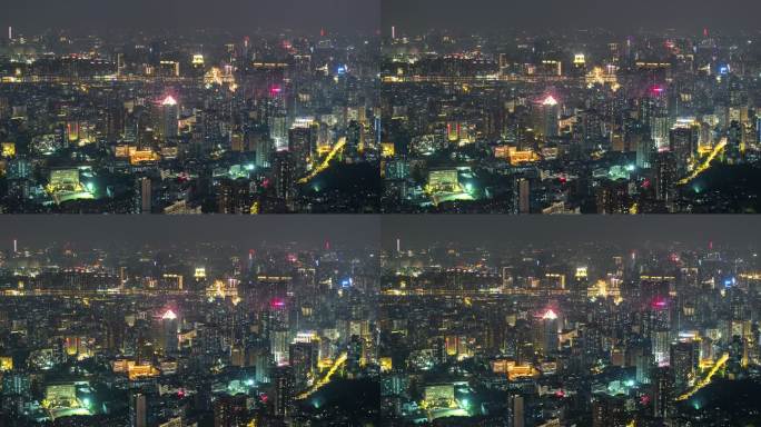 【商用4k】航拍广州越秀区夜景