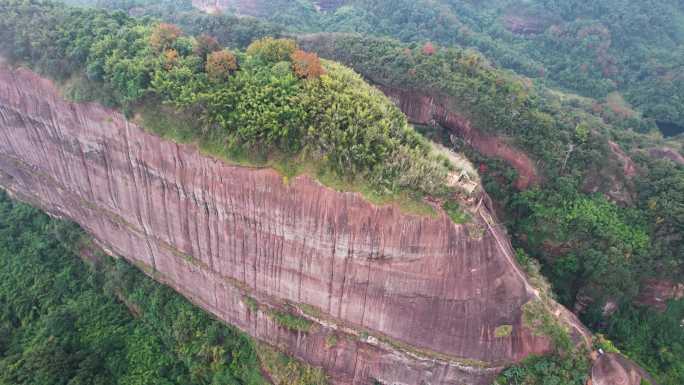 韶关自然风光丹霞山地质奇观丹霞地貌航拍