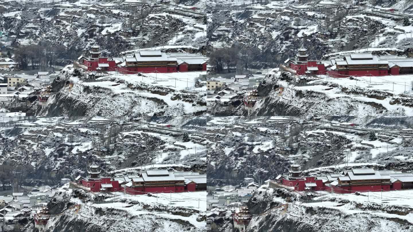 松潘古城雪景
