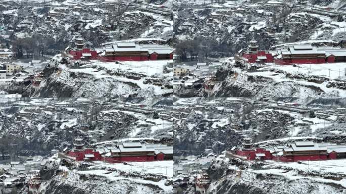 松潘古城雪景