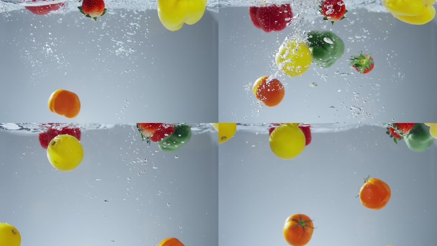 水果 新鲜水果 各种水果 慢镜头水果特写