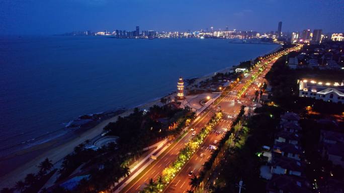 海口假日海滩夜景