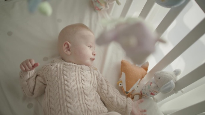 《鸟瞰:通过6个月大的婴儿床里嬉戏的凝视来探索世界