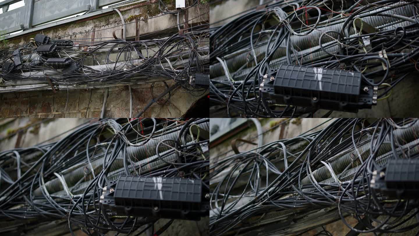 杂乱的电线 电网 网线 安全用电