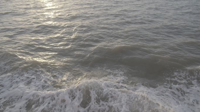 海边素材（意象，落日余晖，海浪）