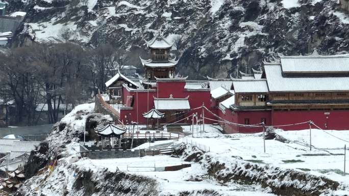 松潘古城雪景